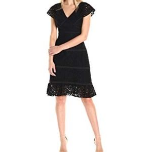NANETTE LEPORE  Flutter-Sleeve Lace Dress